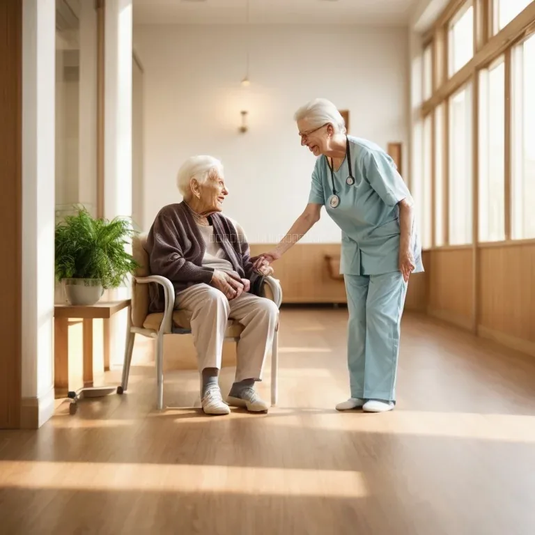 Clinician conducting assessment with a senior resident